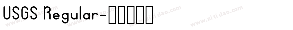 USGS Regular字体转换
